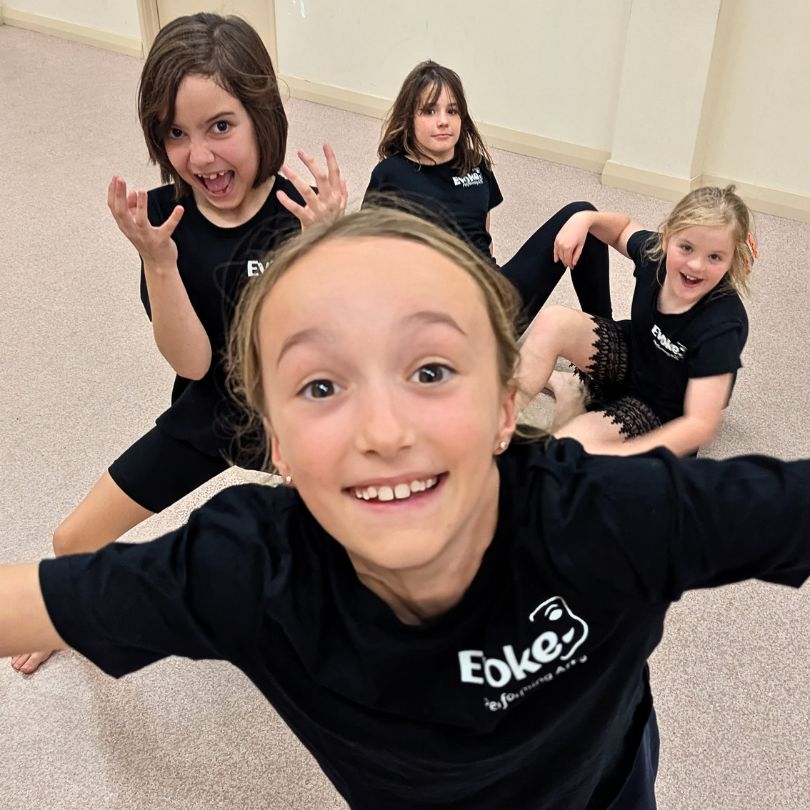 Kids having fun and acting in Evoke performing arts classes, Palmyra Perth.